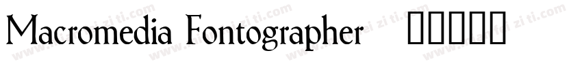 Macromedia Fontographer字体转换